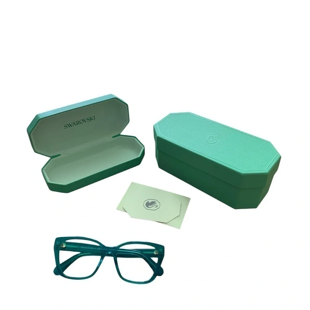 Swarovski green glasses